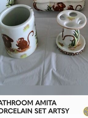 Decorative bathroom  PORCELAIN SET ARTSY VINTAGE AMITA